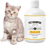 Krujecnt Hundeshampoo für empfindliche Haut, Sanftes Hundeshampoo, Haustier-Shampoo, Geruchsentferner, feuchtigkeitsspendend, Geruchsbeseitigendes Katzenshampoo, natürliches desodorierendes Pet