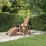 vidaXL Adirondack-Gartentisch Braun 38x38x46 cm HDPE