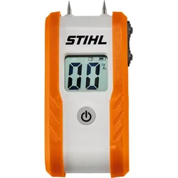 STIHL Holzfeuchtigkeitsmessgerät, beleuchtetes Display, Umgebungstemperatur, innovatives Design, orange, grau