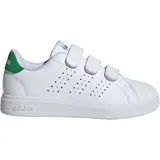 adidas Advantage Base 2.0 Kids Cloud White / Cloud White / Green 30 1/2