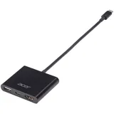 Acer 3-in-1 USB Type C HDMI-Adapter 10 cm Schwarz