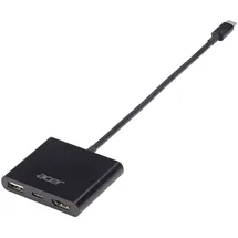Acer 3-in-1 USB Type C HDMI-Adapter 10 cm Schwarz