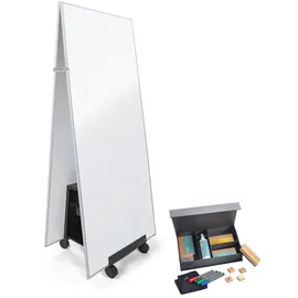 Sigel Whiteboard 90 x 180 cm weiß/schwarz/silber