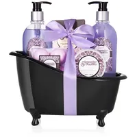 Brubaker Cosmetics Lavendel Vanille mit Deko Badewanne schwarz 9-teilig