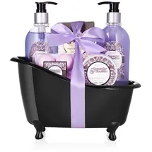 Brubaker Cosmetics Lavendel Vanille mit Deko Badewanne schwarz 9-teilig