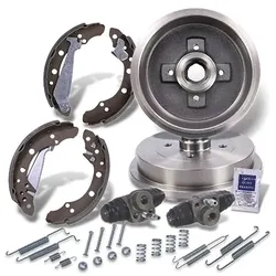 Bestprice 2x Bremstrommel+Backen+Zylinder+Zubehör für Seat, VW