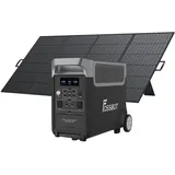 FOSSIBOT F3600 Pro Power Station mit 420W Solarpanel, 3840Wh LiFePO4, 3600W Erweiterbarer AC-Ausgang, 3.8-11.5kWh, Power Station für Zuhause, Camping, Wohnmobil