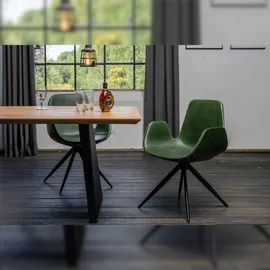 KAWOLA Stuhl QUEN Kunstleder grün