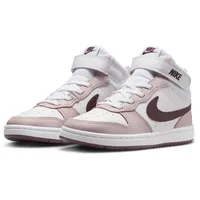 NIKE Court Borough Mid 2 Sneaker Kinder 118 - white/burgundy crush-platinum violet 28.5