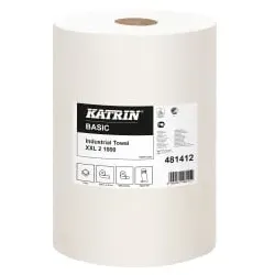 KATRIN Industrieputzrolle XXL 1000 Blatt, 2-lagig 1 Paket = 2 Putzrollen mit 1000 Blatt