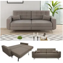 VitaliSpa Schlafsofa Schlafcouch Boxspringsofa York Schlaffunktion Bettkasten