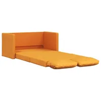 vidaXL Sofa Bodensofa mit Schlaffunktion Dunkelgelb 112x174x55 cm Stoff gelb