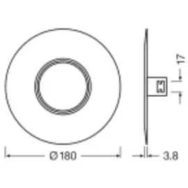 LEDVANCE Sanierungsring D180 weiß Stahl