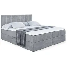 altdecor Boxspringbett 200 x 200 cm H3 Grau