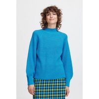 B.YOUNG Pullover mit Ballonärmeln Sweater mit Kragen in Blau