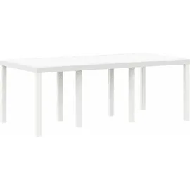 vidaXL Garten Essgruppe 7 pcs Weiß Polt Rattan vidaXL