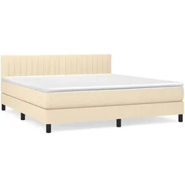 vidaXL Boxspringbett 160 x 200 cm Creme