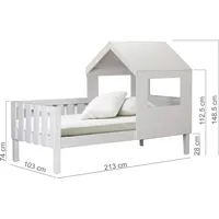 Hti-Living Kinderbett Malin 90 x 200 cm Holz weiß