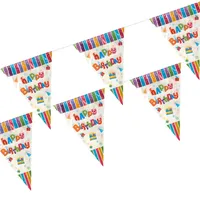 Papstar Wimpelkette Girlande 4 m Bunt