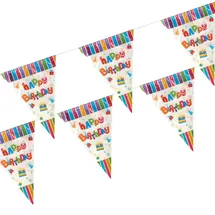 Papstar Wimpelkette Girlande 4 m Bunt