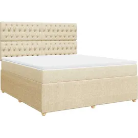 vidaXL Boxspringbett 180 x 200 cm Weiss