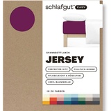 schlafgut Easy Jersey 90 x 200 - 100 x 200 cm purple deep