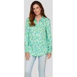 Klassische Bluse RABE "Bluse", Damen, Gr. 44, grün, 100%Viskose, gemustert, feminin, gerade, Langarm, Blusen