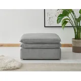 Home Affaire Hocker PIAGGE, Hochwertiger Cord, passend zum Loveseat PIAGGE grau