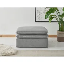 Home Affaire Hocker PIAGGE, Hochwertiger Cord, passend zum Loveseat PIAGGE grau