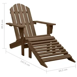 vidaXL Adirondack 40 x 45 x 40 cm Braun