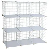 Estexo Regalsystem 9 Fächer  Weiß