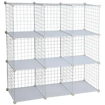 Estexo Regalsystem 9 Fächer  Weiß