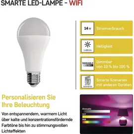EMOS GoSmart A65, E27 14W 94W, 1400lm, RGB, dimmbar, WiFi