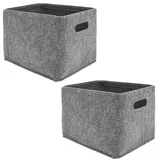 DuneDesign Aufbewahrungskorb aus Filz 33 x 26 x 23 cm 2er Set