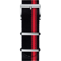 Davosa Textil Natoband Ternos Nylon 22mm 169.488.65 - rot,schwarz
