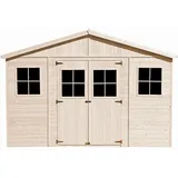 TIMBELA Gartenhaus Holz Abstellraum M331 11,91 m2 mit Fenstern