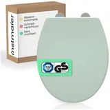 instmaier WC-Sitz instmaier Helma, Toilettendeckel mit Absenkautomatik, Absenkautomatik, zur Reinigung abnehmbar, Duroplast, TÜV geprüft grün Oval