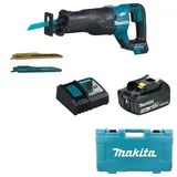 Makita Akku-Reciprosäge DJR187ZK 18V + Ladegerät DC18RC + Akku 3,0 Ah BL 1830B