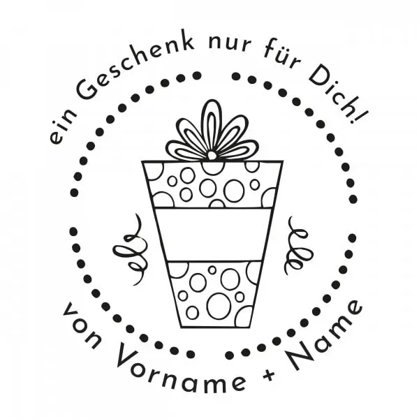 Monogrammstempel - Ein Geschenk für dich! -Trodat 4642