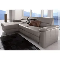 sit&more Ecksofa Ascara L-Form, inklusive Boxspring/Federkern-Polsterung, wahlweise mit Bettfunktion grau