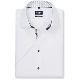 Olymp Businesshemd OLYMP "OLYMP Luxor, modern fit, New Kent", Herren, Gr. 41, Normaler Arm, weiß, 100% Baumwolle, Hemden