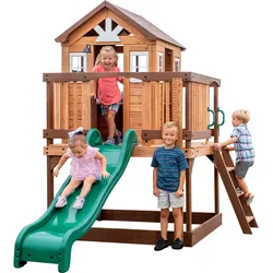 Backyard Discovery Beacon Heights Braunes Spielhaus mit Küche 6m2