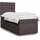 vidaXL Boxspringbett mit Matratze Dunkelbraun 140x200 cm Stoff