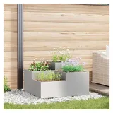 vidaXL Pflanzkübel 100 x 100 x 48 cm Silber
