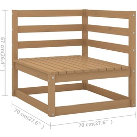 vidaXL 11-tlg. Garten-Lounge-Set Massivholz Kiefer