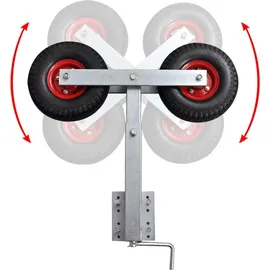 vidaXL Bootstrailer-Stützen Doppelrad 59-84 cm