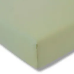 Bettlaken ESTELLA "Feinjersey-Spannbettuch", grün (lind), B:100cm L:200cm, Jersey, Obermaterial: 100% Baumwolle, Laken, Rundumgummi
