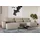 moeblo Eckcouch Cord U-förmig 2-Sitzer Beige