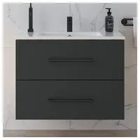 Planetmöbel Waschtischunterschrank LUX 70 cm Gold Eiche / Anthrazit