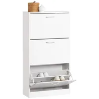 SoBuy Schuhschrank Schuhkipper mit Verstellbaren Einlegeböden für Diele FSR110-W